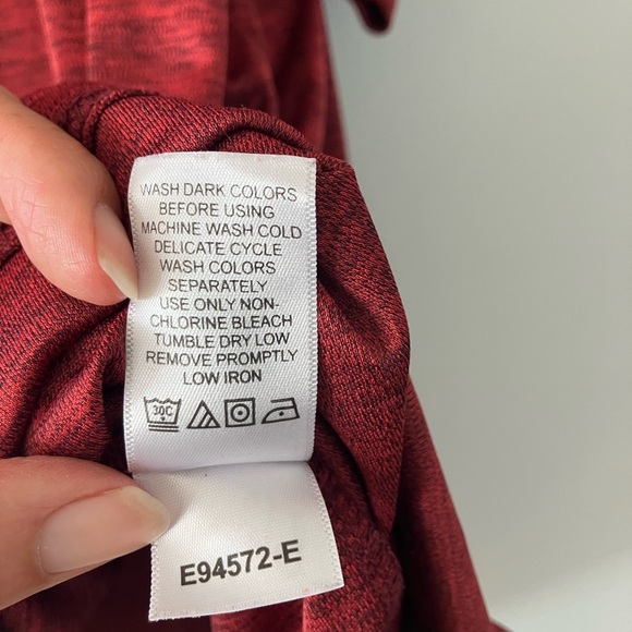 Men's 5XL Rich Red Dri Fit Polo Shirt - Picture 5 of 5